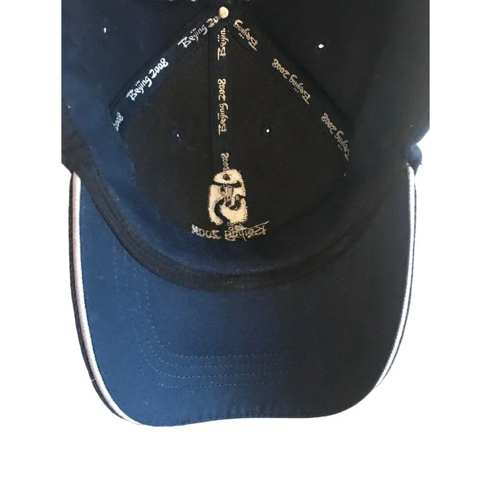 Beijing 2008 Olympics Navy Blue Cap With Embroidered Logo & Silver Details Adjus